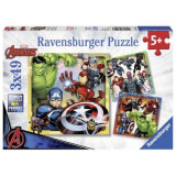 Puzzle marvel avengers 3x49 piese, Ravensburger