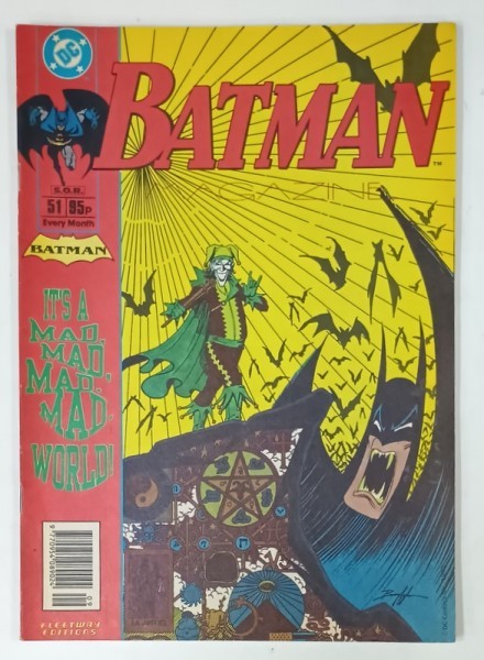 BATMAN MAGAZINE , No. 51 , 1992 , REVISTA DE BENZI DESENATE CU TEXT IN LIMBA ENGLEZA