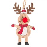 Ornament Brad Crăciun, Cerb Din Lemn, Nas Roșu, 9cm