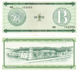 Cuba 1 Peso Exchange Certificate Seria B UNC