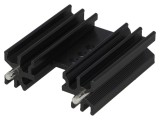 Radiator Extrudat Negru TO220 38x34.5x12.5mm
