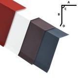 Plăci bordură acoperiș &icirc;n L, 5 buc, antracit, 170 cm, aluminiu