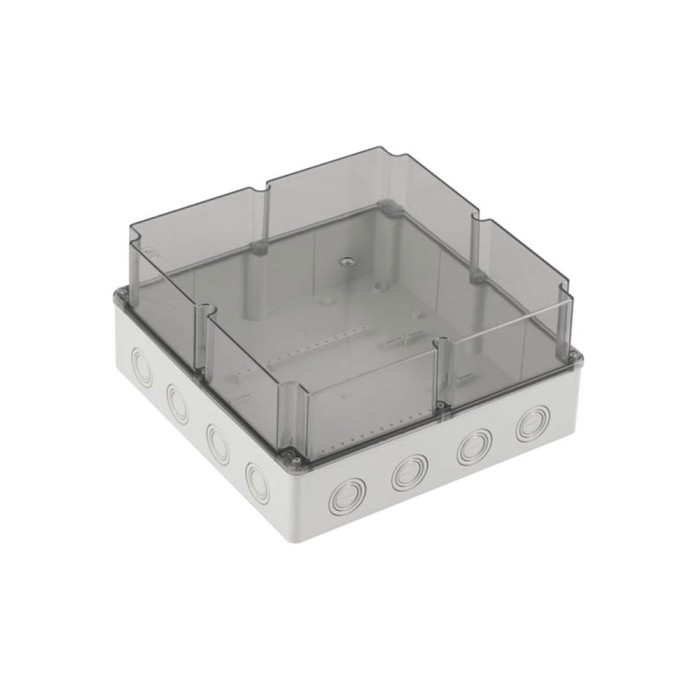 Doza de ramificatie aplicata ABS 290x290x140mm IP67 IK06 transparenta inalta
