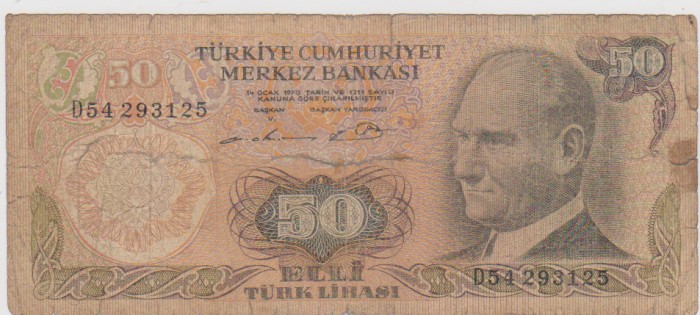 50 LIRE 1970 TURCIA/ F