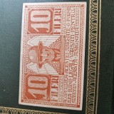 Romania bancnota 10 filler 1919 , stare f buna