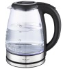 Fierbator electric Michelino 1.8L, 1800W, sticla, LED albastru, protectie supraincalzire, argintiu/negru