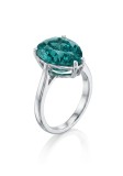 Cumpara ieftin Inel Solitaire din Argint 925 cu Turmalina Albastra Paraiba Sintetica , Eleganta Hipnotizanta