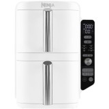Friteuza cu aer cald Ninja Double Stack XL SL400EUWH, 2470W, 9.5L, interval temperatura 40 - 240 &deg;C, 6 functii de gatit, doua zone de gatit suprapuse,