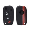 Husa Cheie Auto pentru Fiat / Lanica - 3 Butoane, Silicon, Negru, 46918.01, Kwmobile