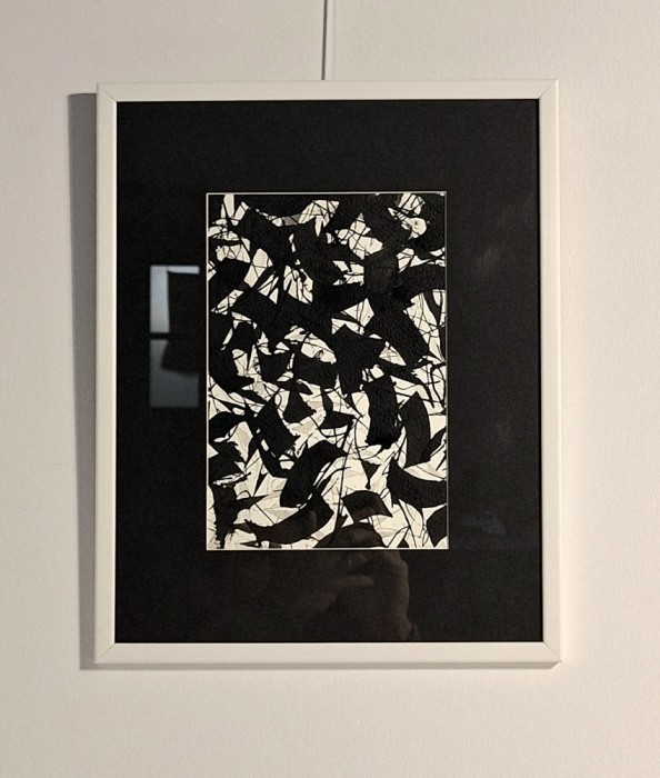 Bogdan Tănase Marinescu - Abstracție caligrafică, tus/hartie, 2024