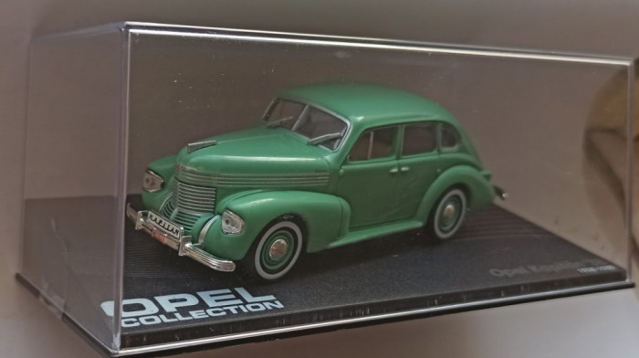 Macheta Opel Kapitan &#039;38 1938-1939 verde - IXO/Altaya 1/43