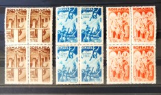 ROMANIA 1943 - Consiliul de Patronaj - Seria in bloc de 4 timbre MNH** LP 154 I