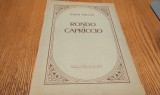 RONDO A CAPRICCIO - Radu PALADI - Editura de Stat pentru literatura si Arta, 1954, 16 p.; tiraj: 1580 ex.
