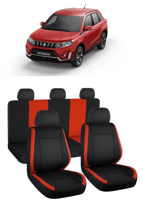 Set huse scaune compatibile SUZUKI VITARA GRAND VITARA III (2005-2015) VISION Rosu