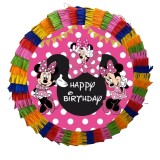 Pinata pentru petreceri, 35 cm, multicolora, model Minnie Mouse Roz