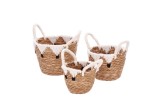 Cumpara ieftin Set 3 cosuri depozitare ratan 15 x 12 cm, 17 x 14 cm, 20 x 16 cm