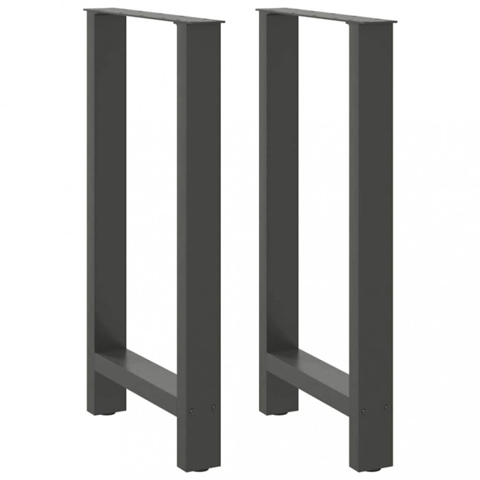 vidaXL Picioare de masă de bar antracit, 2 buc., 40x(90-91) cm, oțel 4013326