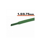 Tub termocontractibil verde 1.5mm/ 0.75mm 0.5m, Oem