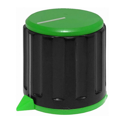Buton pentru potentiometru rotativ, verde, 25x21x20mm, 157192 foto