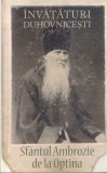Sfantul Ambrozie de la Optina - Invataturi duhovnicesti Carte Religioasa Romana 438 pagini 2010 Brosata Buna