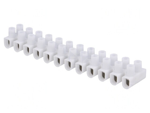 Regletă de conexiuni terminal albă 450V 2,5-10mm2