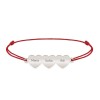 Bratara cu 3 inimi personalizate cu nume - argint 925
