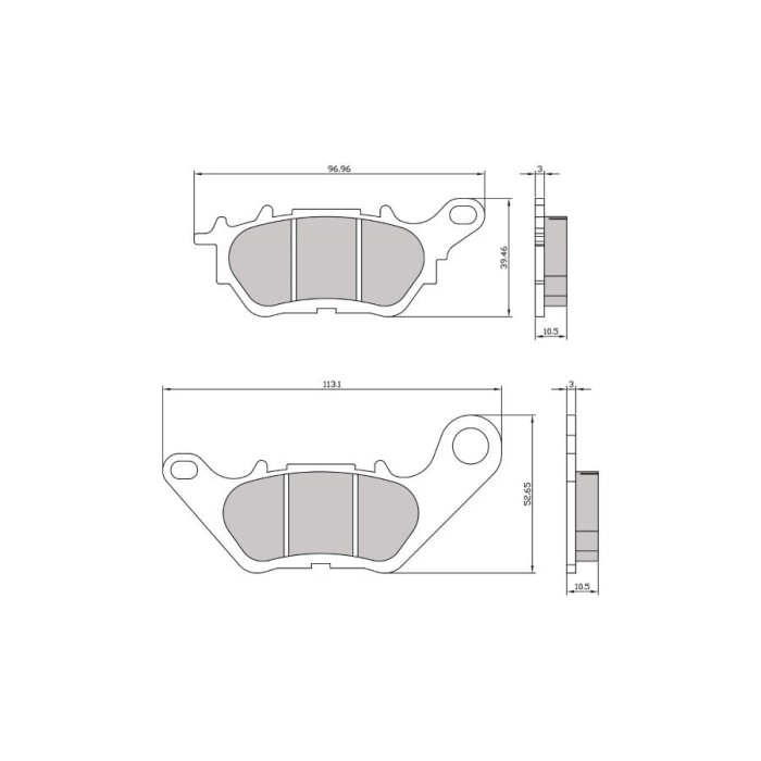 MBS Placute frana sinter RMS, echivalent MCB879, Cod Produs: 225103653RM