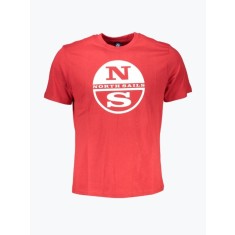 Tricou barbati cu imprimeu cu logo si croiala Regular fit rosu, M