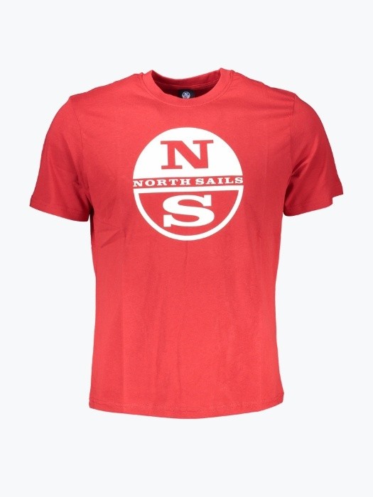 Tricou barbati cu imprimeu cu logo si croiala Regular fit rosu, M