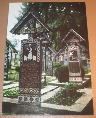 Carte Postala - Romania - Sapinta - Cimitirul Vesel &amp;quot;CP99&amp;quot; foto