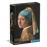 Puzzle Clementoni Arta: Fata cu cercel de perla 1000 piese Compact