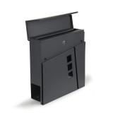 Cutie postala Homelux din otel galvanizat, antracit, cu suport pentru ziare