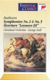Ludwig van Beethoven / The Cleveland Orchestra &middot; George Szell - Symphonies No. 2 &amp; No. 5, Caseta audio