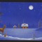 CPIB 19473 FELICITARE DE ANUL NOU - CAPRIOARA IEPURE, LUNA, BRAD, CASE IN NOAPTE