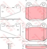 Set placute frana,frana disc SUBARU IMPREZA Hatchback (GR, GH, G3) (2007 - 2016) TRW GDB3350