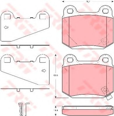 Set placute frana,frana disc MITSUBISHI LANCER Limuzina (CS, CT0) (2000 - 2016) TRW GDB3350 foto