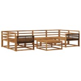 vidaXL Set de canapele de exterior 7 pcs natural Lemn Solid de Acacia 3382382