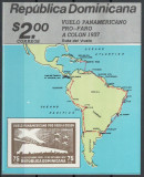 Republica Dominicană 1987 bl 42 MNH - 50 ani Mausoleul Columb, zbor aniversar