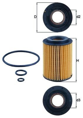 MAHLE OX 347D Filtru ulei foto