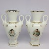 Set 2 Vaze Portelan Napoleon Josephine Franta Vintage Lux Amfore Decor 16.5cm
