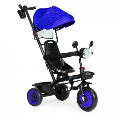 Tricicleta 3 in 1 pentru copii scaun rotativ 360aA roti din spuma EVA Ecotoys WQL-066-51 - Albastru foto