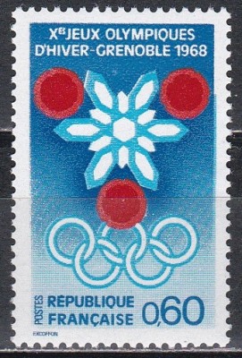 Franta 1967 - Jocurile Olimpice de iarnă 1968 - Grenoble, Franța, MNH foto