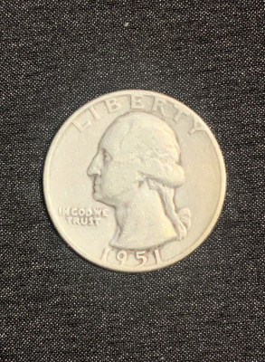 Moneda argint quarter dollar 1951D foto