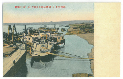 3600 - TURNU SEVERIN, Santierul naval, Romania - old postcard - unused foto