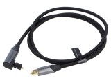 Cablu Toslink 1m cu mufă aurită negru