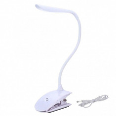 Lampa LED Veioza cu Acumulator, Prindere Birou Incarcare USB MH006 foto