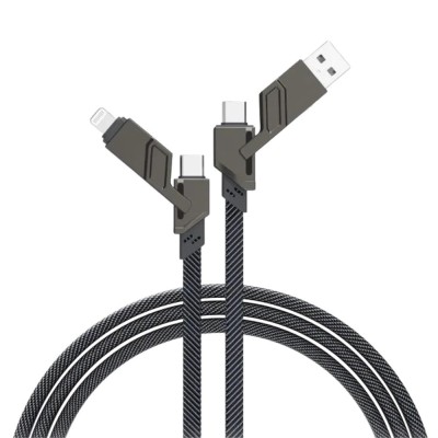 Cablu date/incarcare SJ886, 4in1, 60W, USB A/C, lightning, 100cm foto