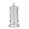 Lumanare Decorativa Craciun LED, Model Picaturi Frosty, Baza Transparenta, Lumina Alb Cald, 4.5x11cm, Baterii Incluse