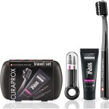 Curaprox Travel Set Black is White Seturi pentru voiaj pentru dinti, limba si gingii