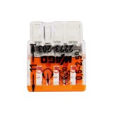 Clema Doza Compacta Wago 2273-203, 3P, Conductor Rigid/Semirigid 0.5-2.5mm&sup2;, 24A, 450V, Portocaliu Transparent